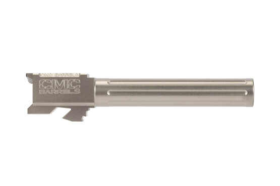 CMC Triggers fluted Glock 17 barrel with bead blasted stainless finish drops directly into standard Glock pistols.